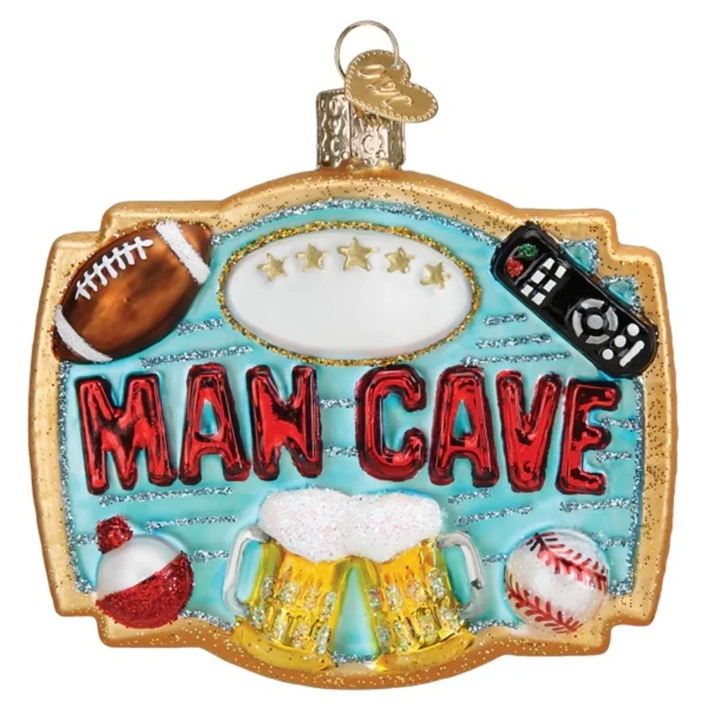 Old World Christmas ‘Man Cave’ Glass Ornament New With Tags